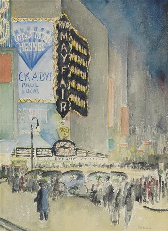 HOWARD A. PATTERSON Two watercolor views of New York.